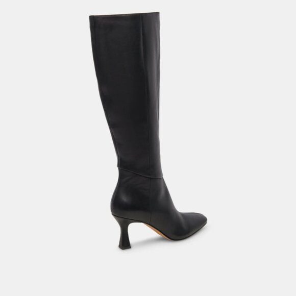 NEW DOLCE VITA Leather Gyra High Shaft Wide Calf Boots in DARK OLIVE 925 6t3 - Picture 9 of 10